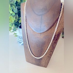 Gorgeous Vintage marked AGI Italy 925 thick heavy 20” Snake loop chain 21 gram